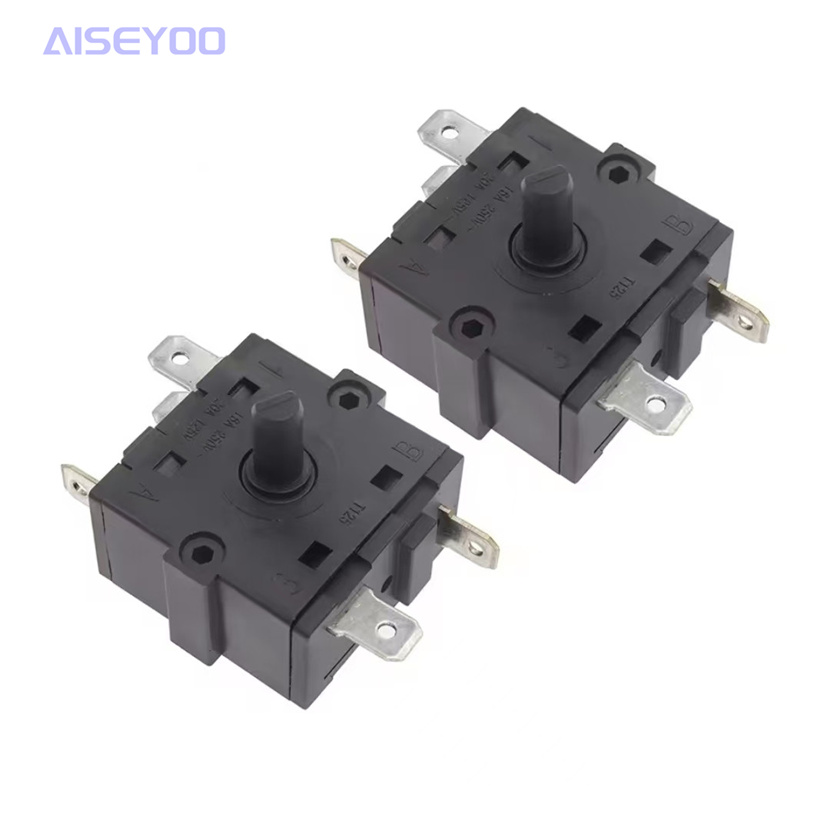 16A high-current bipolar rotary switch warm air blower, gear selection knob switch, gear function, electric heater gear adjustment switch, two-pin, three-pin, five-pin gear adjustment switch, 360° gear adjustment switch, small sun switch pic 4