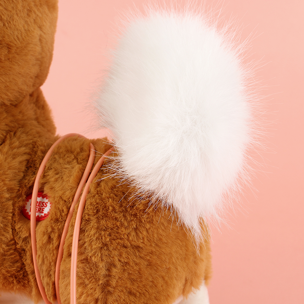 The 2025 new cute plush leash tongue-sticking electric puppy children's simulation toy can walk, move, bark and record Item Picture