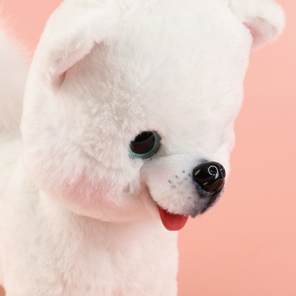 The 2025 new cute plush drawstring tongue-extending electric white Pomeranian children's simulation toy can walk, move, cry and record Application Scenario