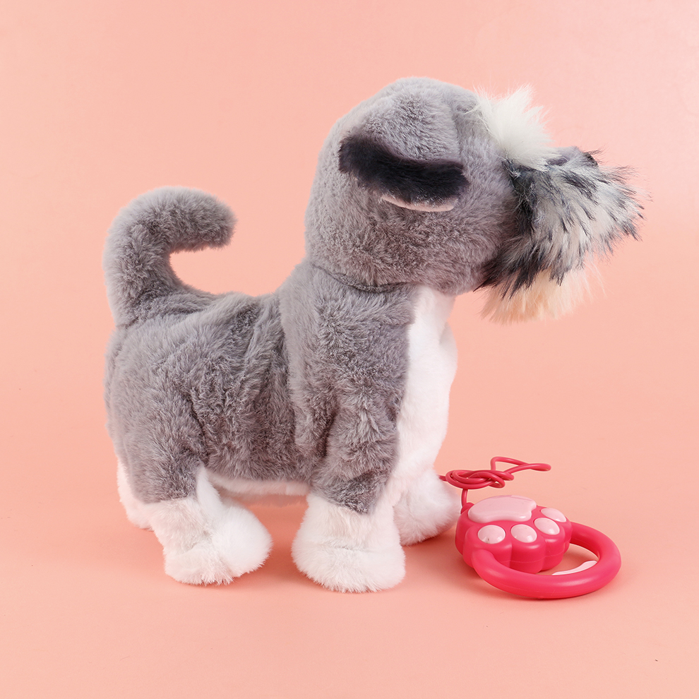 The 2025 new cute plush drawstring tongue-extending electric Sherry children's simulation toy can walk, move, shout and record details Picture