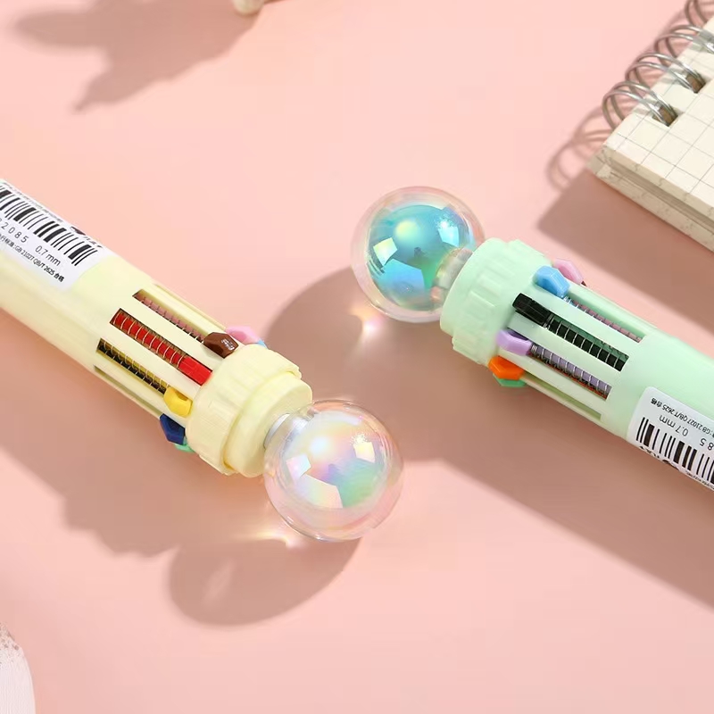 Fandou Card Stationery, creative and dreamy bubble ten-color ballpoint pen, smooth and easy to write, factory wholesale, creative stationery, giant writing ability Item Picture