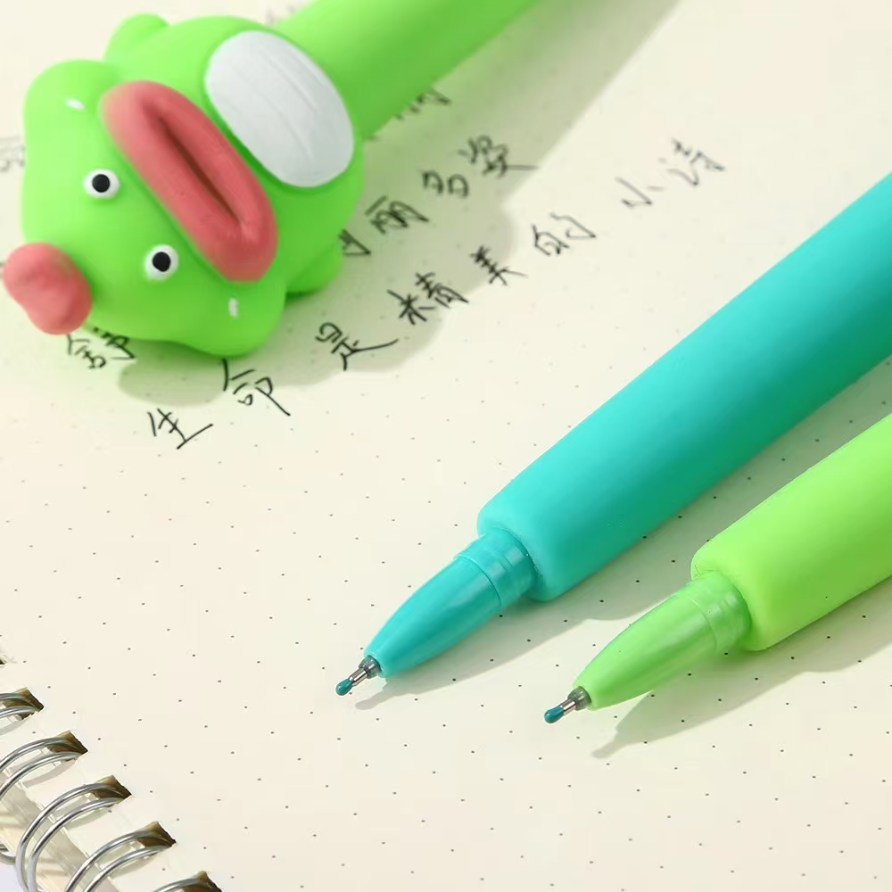 Fandouka Stationery, creative thick-mouthed little monster QQ Fun gel pen, smooth and easy to write, factory wholesale creative stationery gel pen stationery details Picture