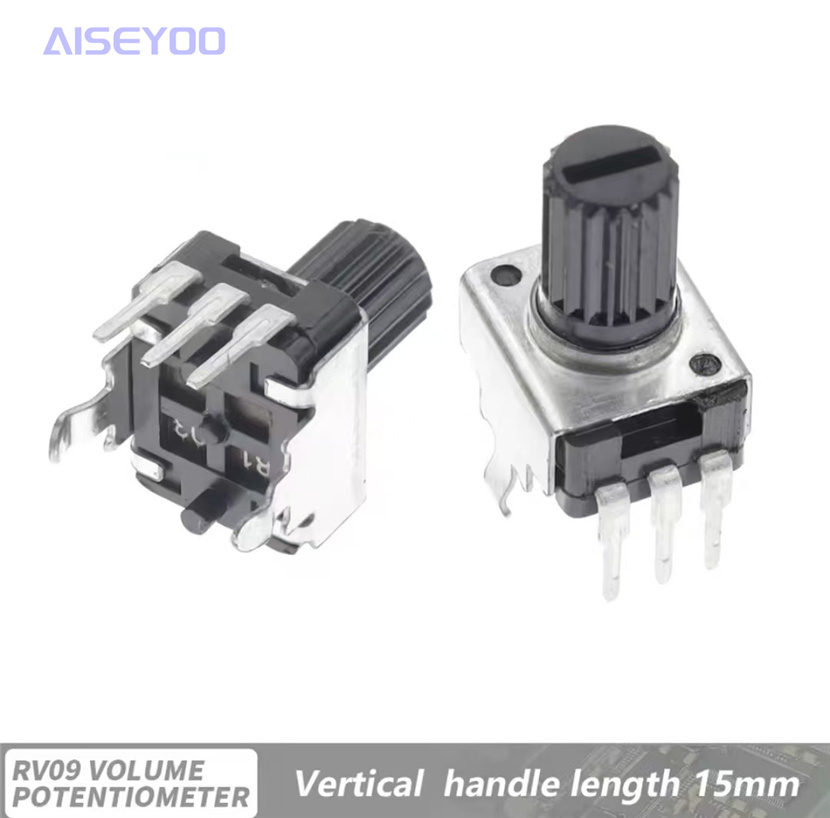 RV09型立式卧式B1K5K10K20K50K100K音量电位器可调 直脚/弯脚 电位器-长/短柄0932可调电阻电位器详情6