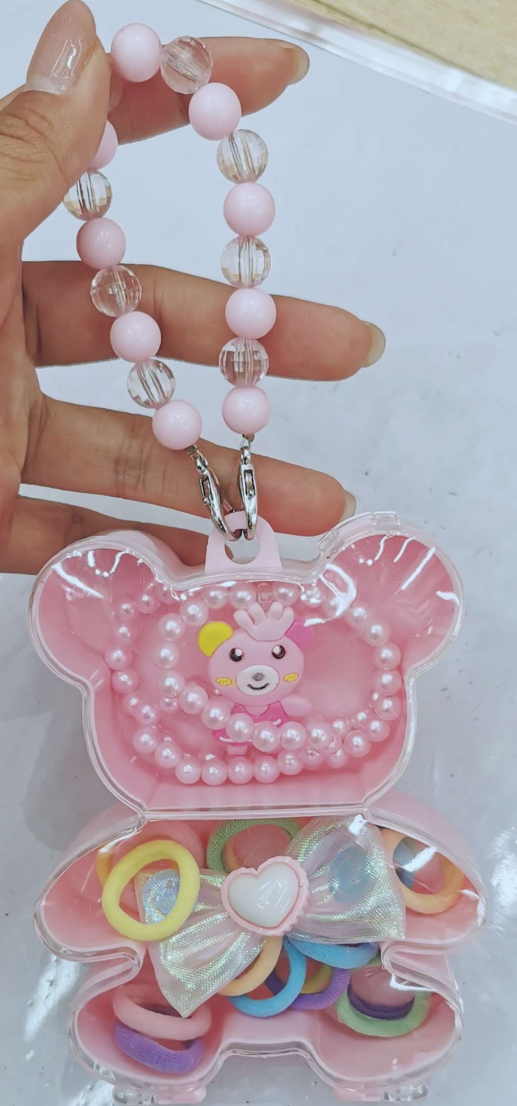 2025 New style necklace, rubber band, children's bear set and accessory Item Picture