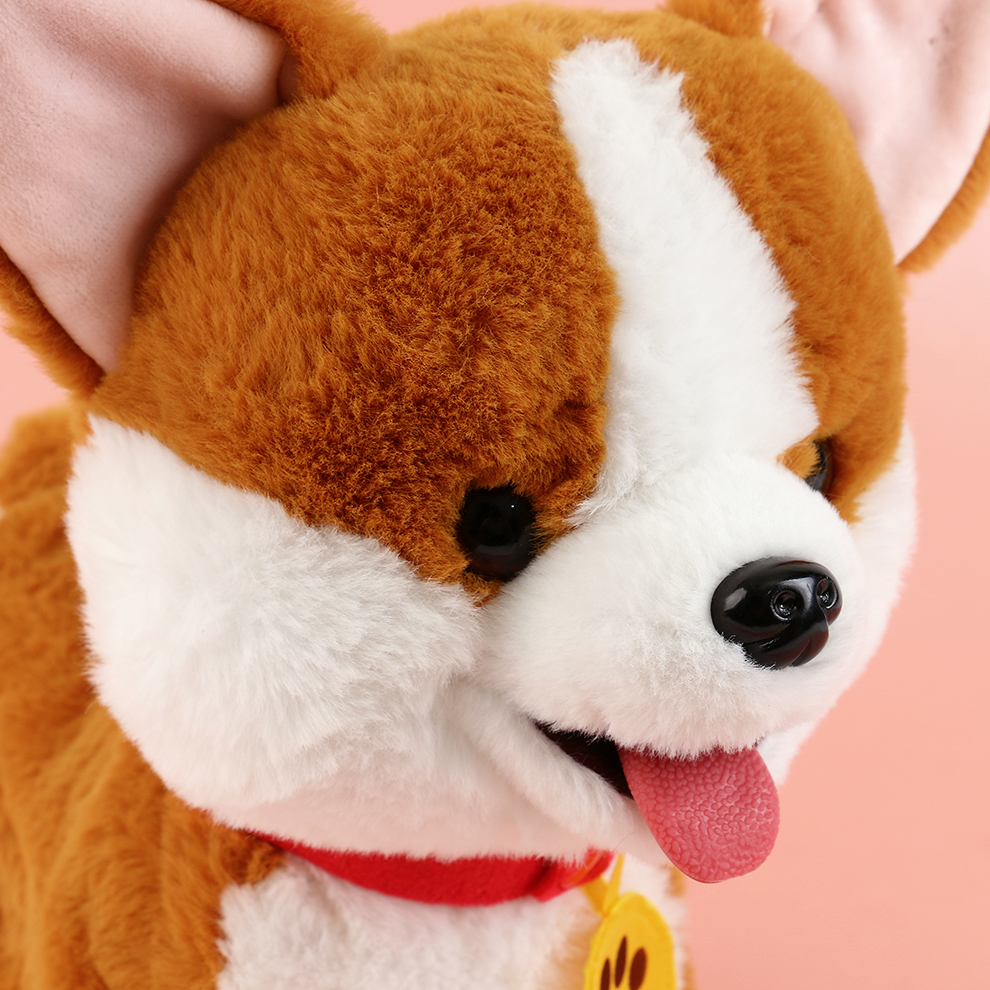 The 2025 new cute plush drawstring tongue-extending electric Corgi children's simulation toy can walk, move, cry and record Application Scenario