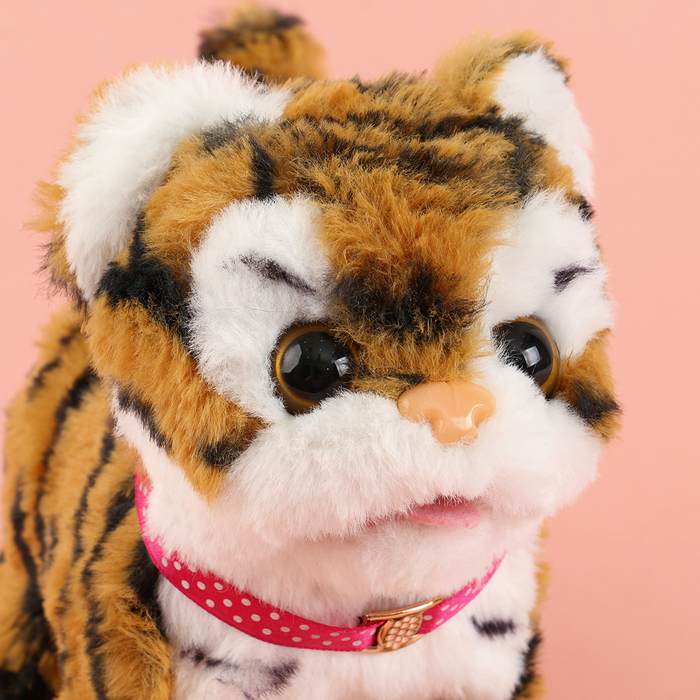 The 2025 new cute plush tiger children's simulation toy can walk, move and make sounds. Factory direct sale Application Scenario