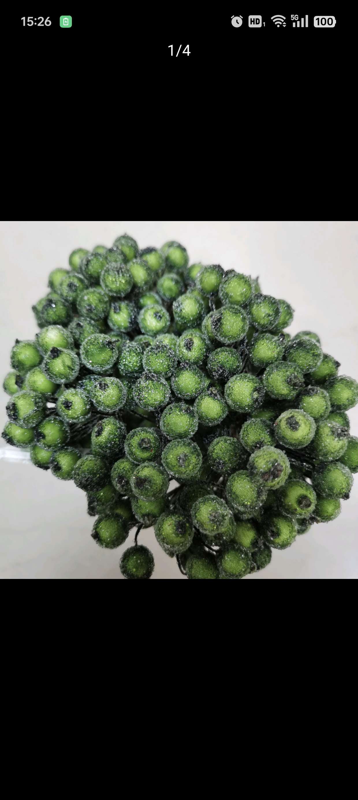Glass fruit, military green Christmas foam fruit, glass beads, flower arrangement fruit, artificial flower detail image 4
