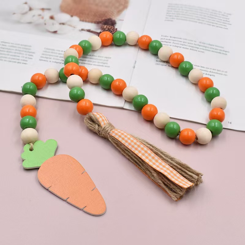 实木串珠禾木珠串可放花瓶窗帘扣挂件挂饰麻绳流苏详情图16