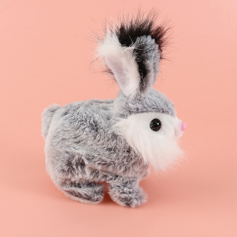 The 2025 new cute plush drawstring tongue-stretching electric little rabbit children's simulation toy can walk, move and cry. Factory direct sale details Picture