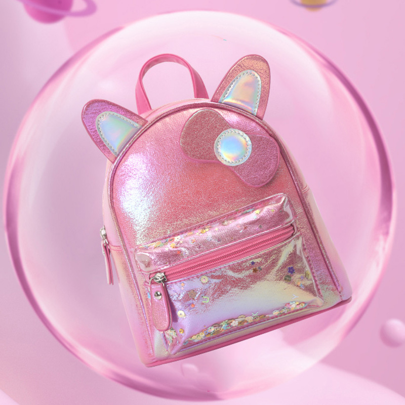 A cute, waterproof, lightweight, fashionable and casual backpack for kindergarten girls in the style of a princess with a big tail cat Specification image