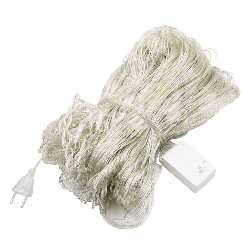 LED防水渔网灯彩灯串灯闪灯满天星太阳能草坪低压网灯街道树亮化详情图9