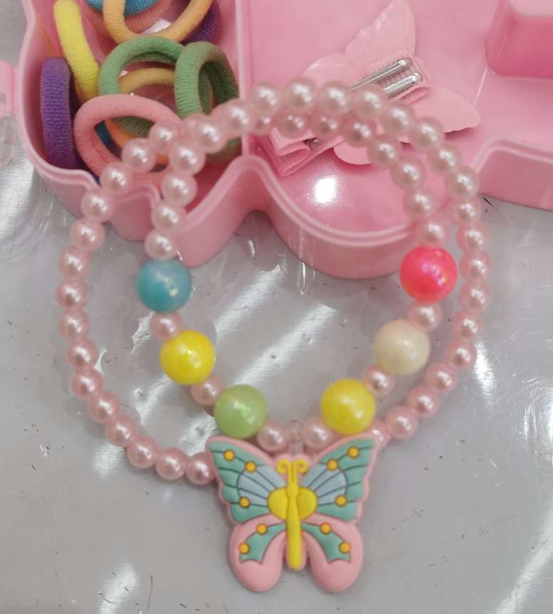 2025 New style necklace, hairpin, rubber band children's accessories set box accessories details Picture