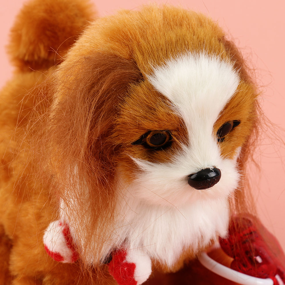 Electronic plush leash with light, golden thread dog walking simulation plush toy, children's electronic pet, cute children's gift Application Scenario