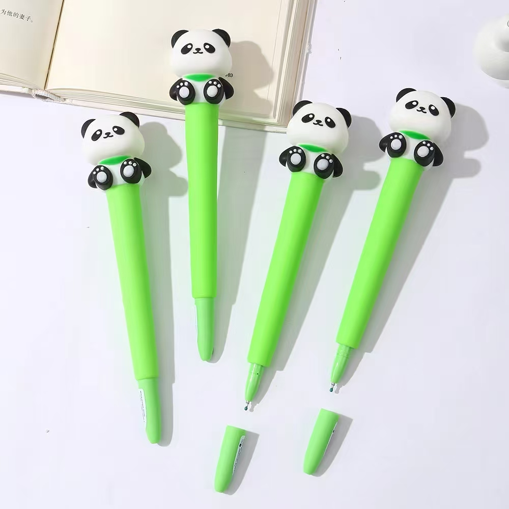 Fandouka Stationery Creative Cream Panda QQ Fun Gel Pen Smooth and easy to write, factory wholesale creative stationery gel pen stationery