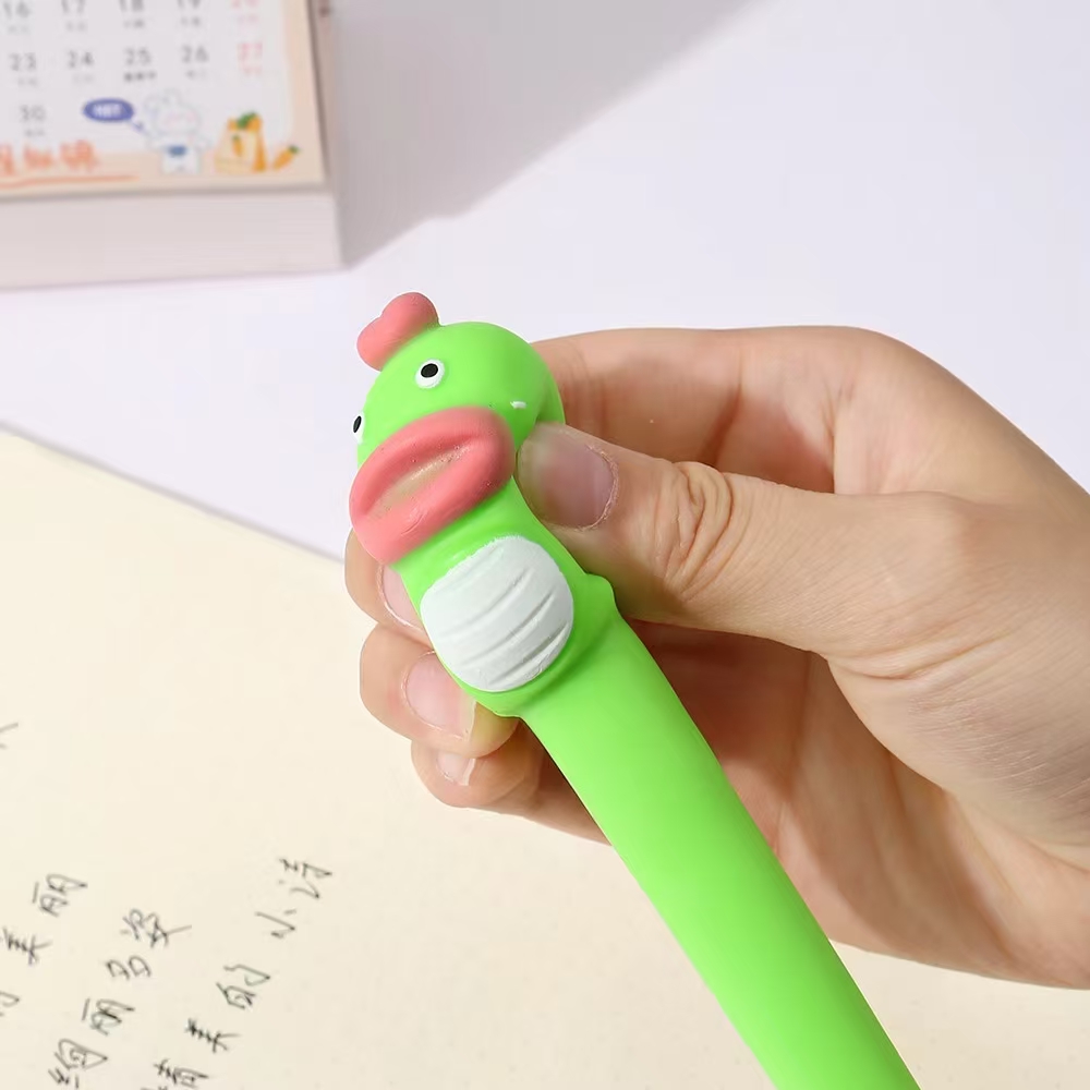 Fandouka Stationery, creative thick-mouthed little monster QQ Fun gel pen, smooth and easy to write, factory wholesale creative stationery gel pen stationery Specification image