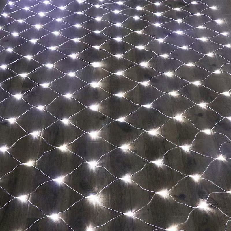 LED防水渔网灯彩灯串灯闪灯满天星太阳能草坪低压网灯街道树亮化详情图3