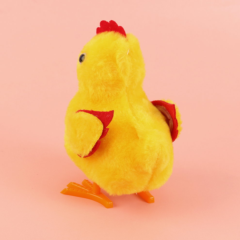 The plush chick can chirp, flap its wings and walk. It is a simulation plush toy for children and an electronic pet Specification image