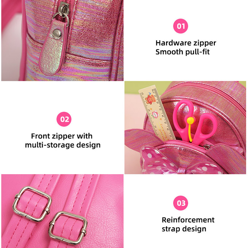 A cat-shaped sequined ear bow, fashionable, casual, cute and fun, a princess schoolbag for kindergarten girls, a backpack for girls Application Scenario