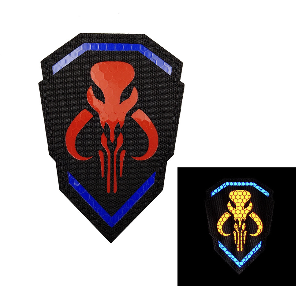 魔术贴星球大战曼达洛赏金猎人士章补丁贴反光贴章臂章IR徽章肩章细节图