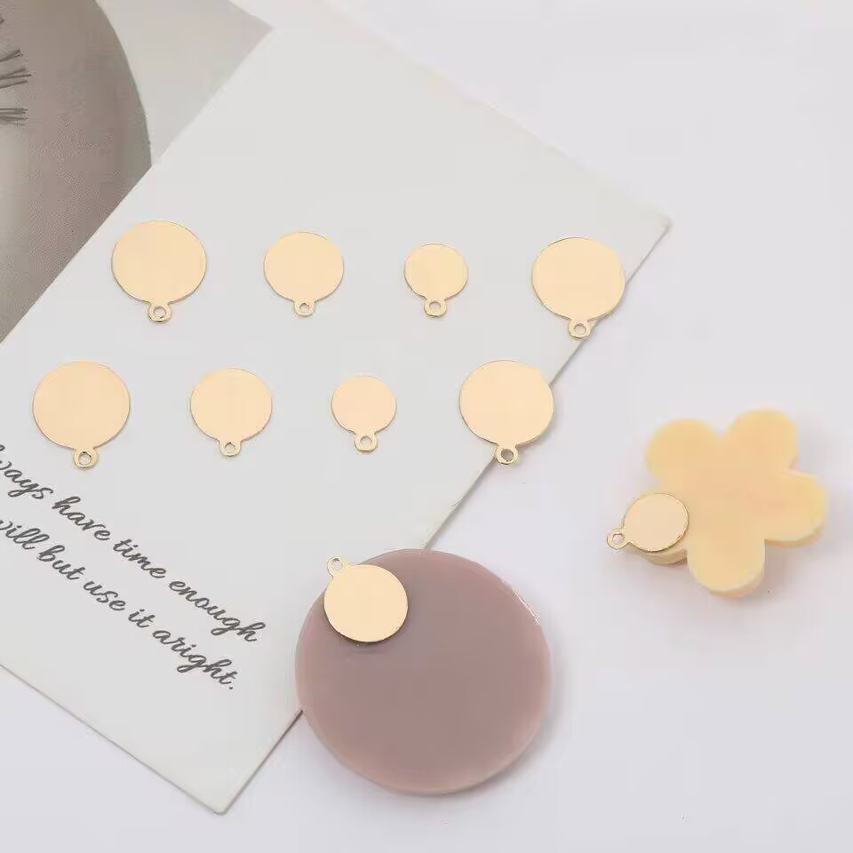 饰品配件光面铁片带吊孔珍珠手链天然珍珠链