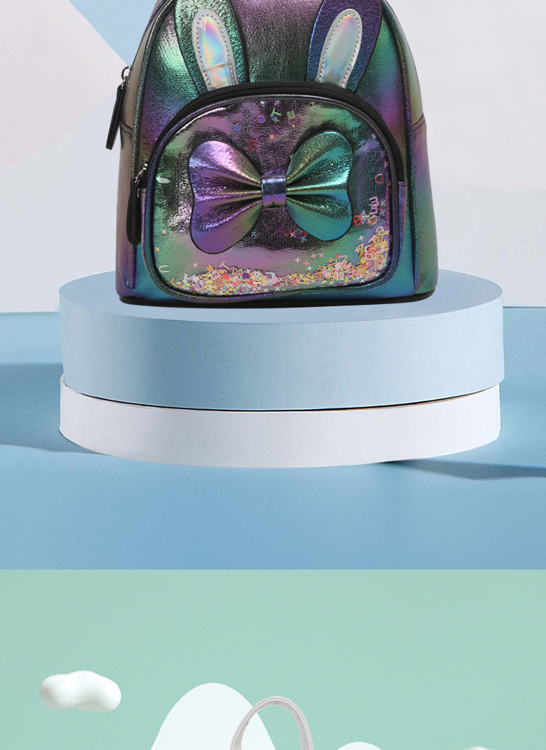 大尾貓兔子耳朵蝴蝶結(jié)女童公主防水雙肩包可愛時(shí)尚潮流單品詳情12