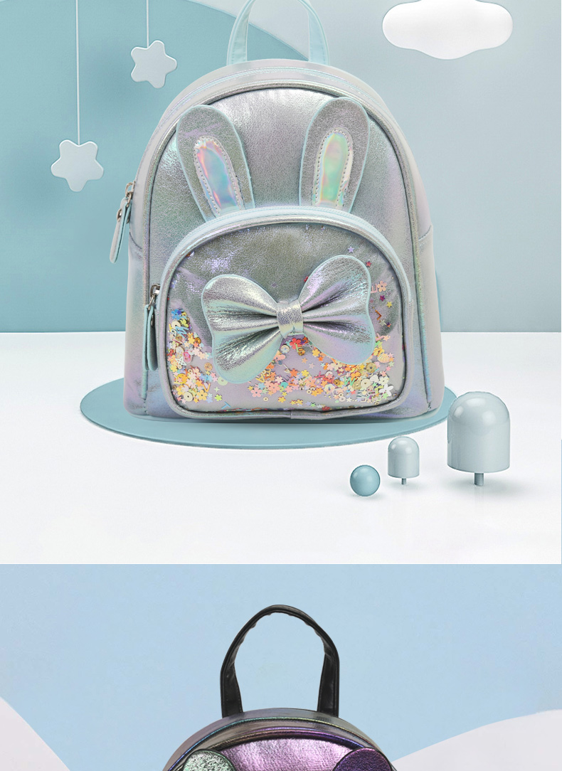 大尾貓兔子耳朵蝴蝶結(jié)女童公主防水雙肩包可愛時(shí)尚潮流單品詳情11