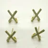 New high-end, simple and exquisite, small micro-inlaid cross-stud earrings for women, summer zircon with a cold and elegant style details Picture