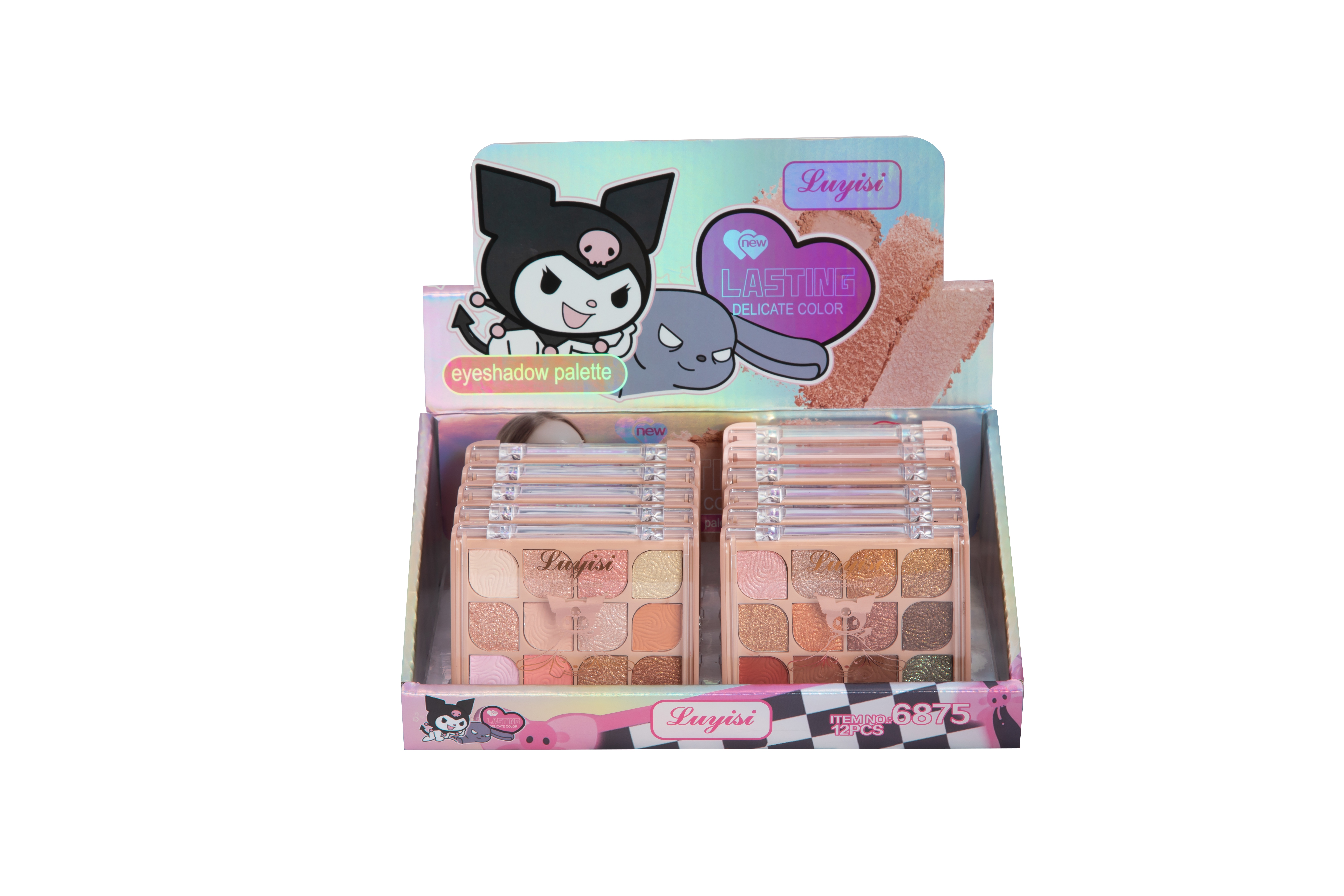 New 12-color KULUOMI Plastic Box eyeshadow delicate and easy color two sets of color fashion Eyeshadow makeup full figure