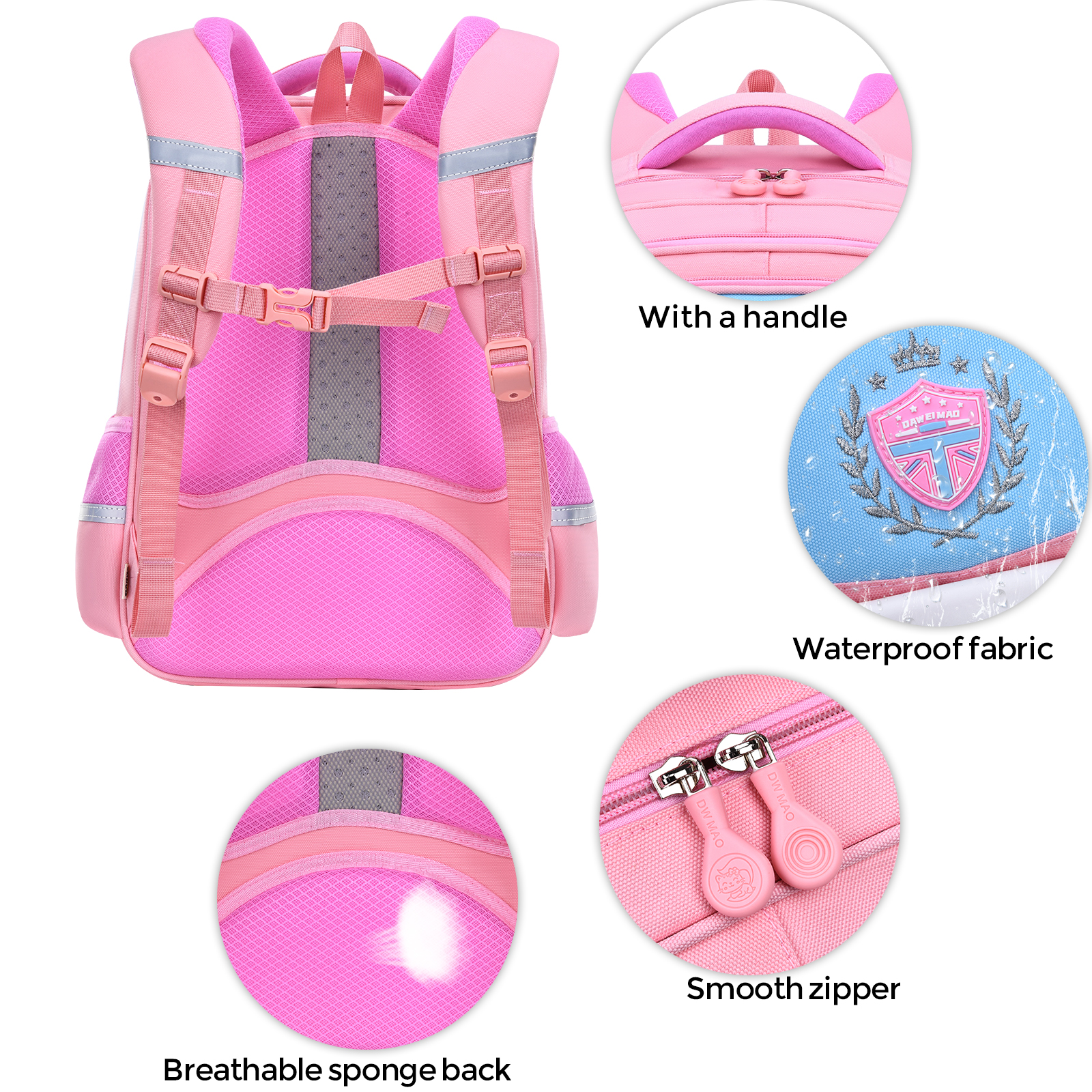 Simple and contrasting color school style, teenagers' back-protecting, pressure-reducing and waterproof backpack, large-capacity multi-functional compartment backpack for students, pressure-reducing and breathable shoulder strap design, combining fashion and functionality Application Scenario