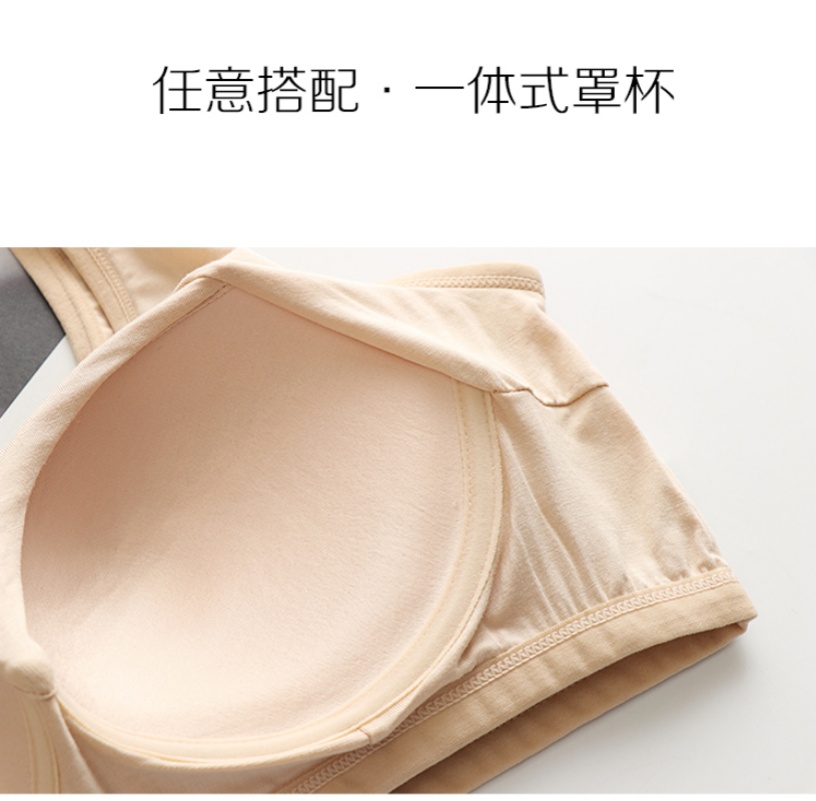 Plus large size bra for middle-aged and elderly mothers comfortable no underwire integrated women's underwear large elastic sleeping vest Specification drawing