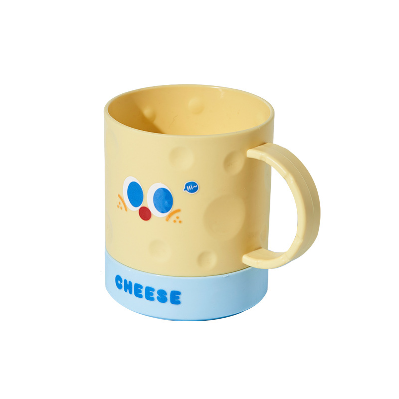 M04-ML-7150 Cheese toothbrush cup Cartoon cute washing-up cup Large household couple children creative mug details Picture