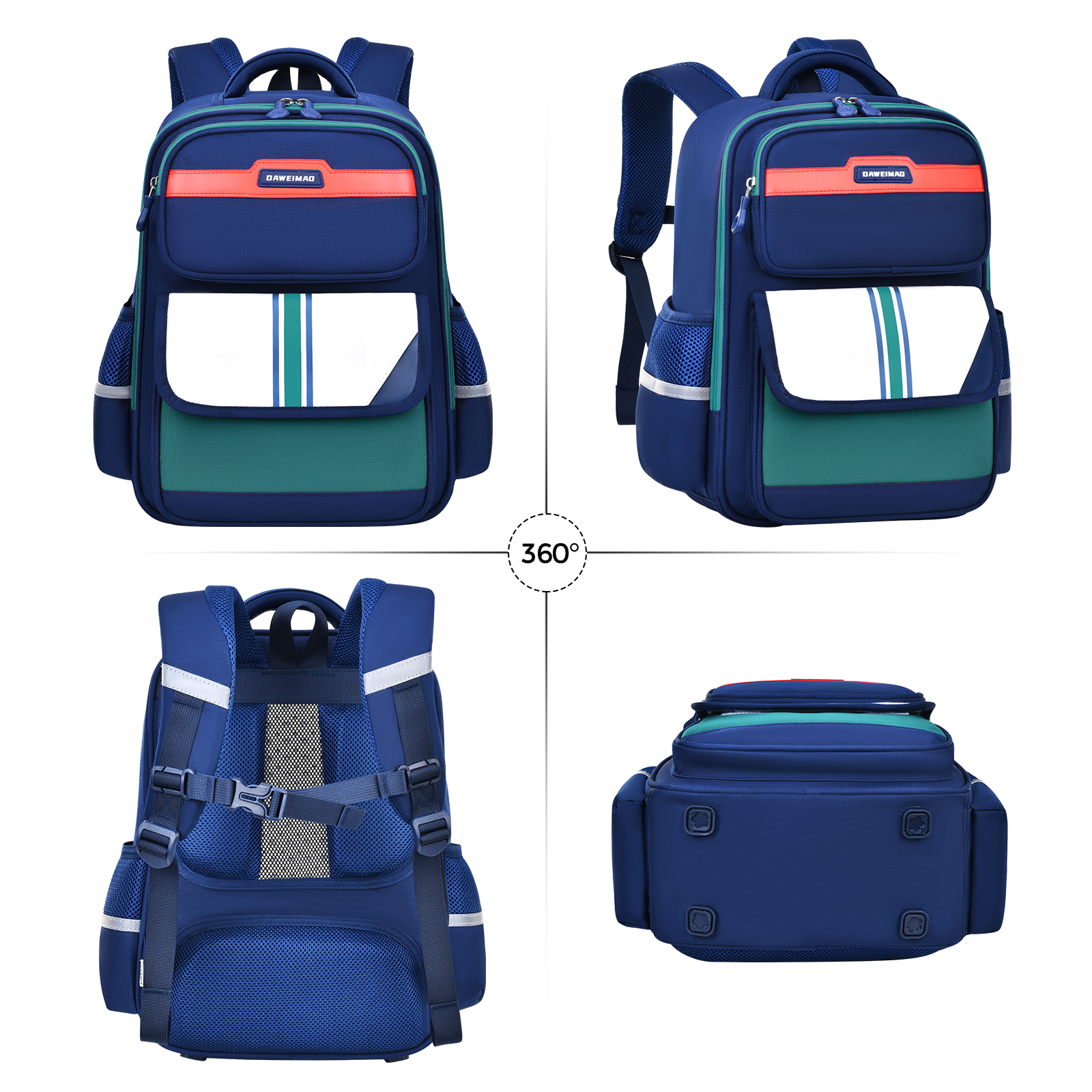 Large-tailed cat British minimalist style color-blocking fashionable and trendy schoolbag, special back-protecting schoolbag for classroom stress relief, lightweight and large-capacity waterproof, tear-resistant and wear-resistant schoolbag, dual-purpose student schoolbag for outdoor travel fashionable and trendy backpack details Picture