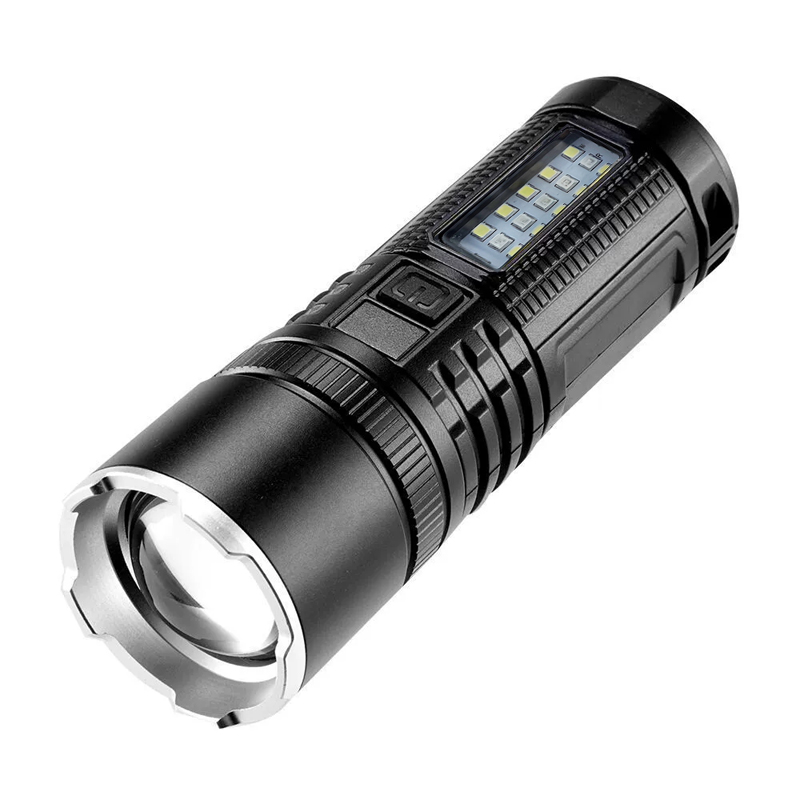 Q7 alu plástico USB recargable láser blanco telescópico ajuste de enfoque linterna de estiramiento ajuste de enfoque linterna de luz brillante luz de lectura de la mano de la mano para el hogar al aire libre linterna luz de trabajo Application Scenario
