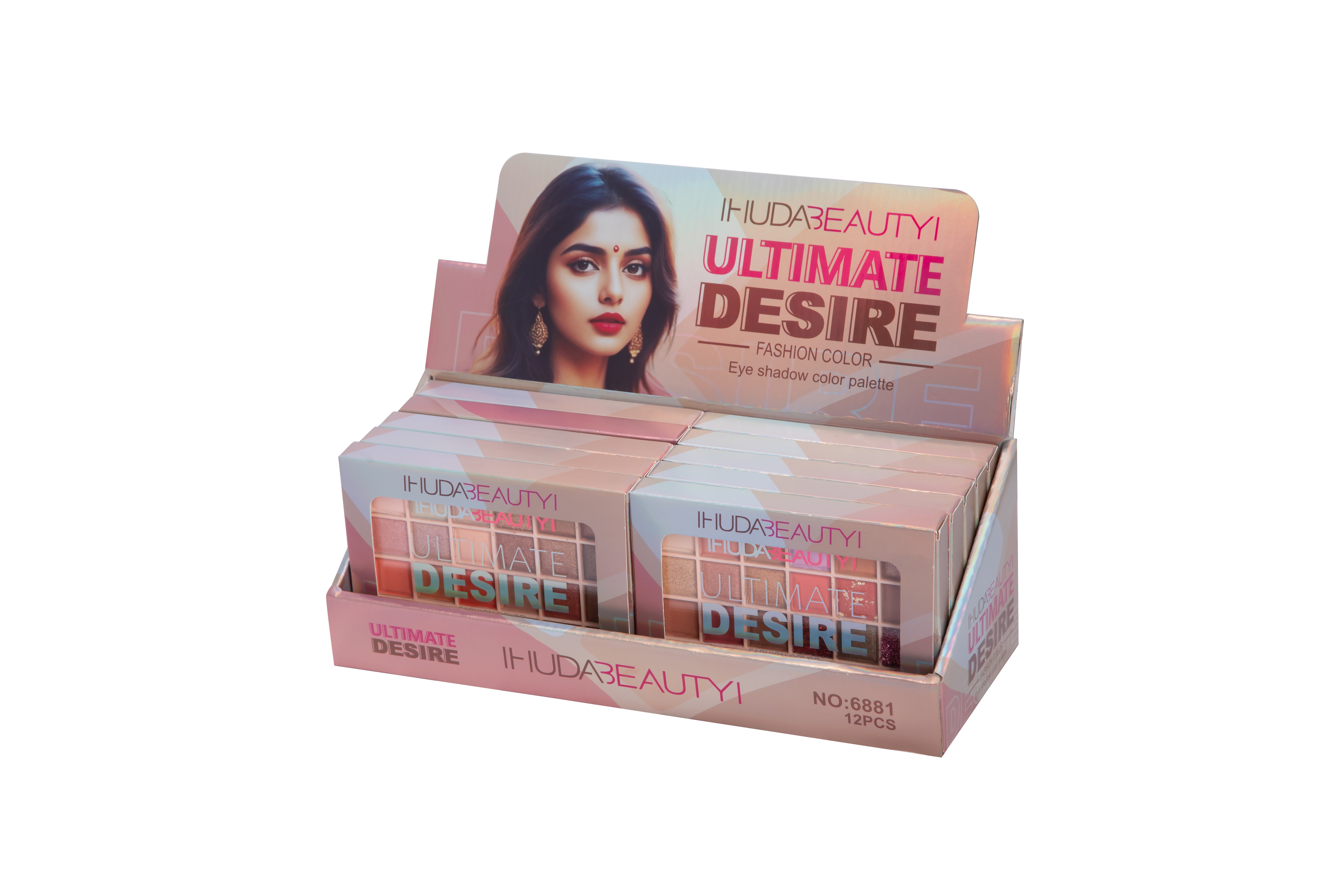 New 24 color plastic box eyeshadow 2 groups of color eyeshadow tray delicate easy color two groups of color fashion makeup cosmetics details Picture