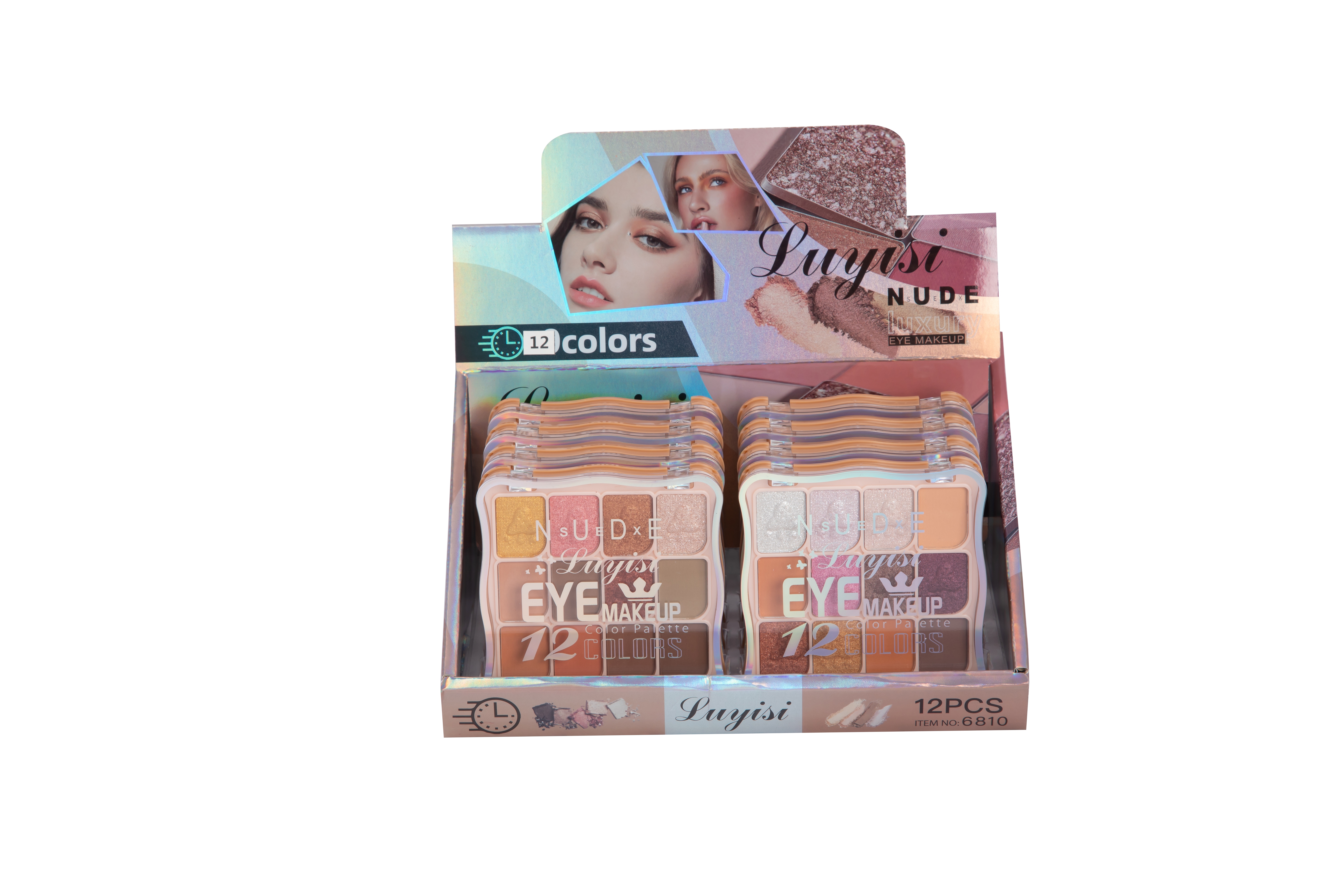 New 9 color plastic case eyeshadow 2 color pearl natural delicate fashion easy color full figure