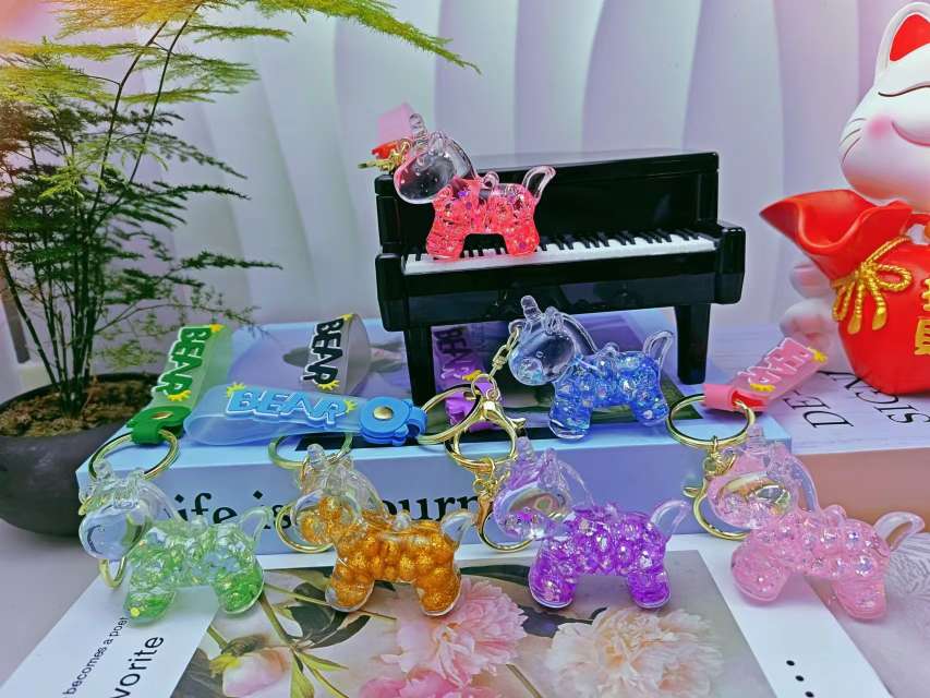 主题亚克力钥匙扣流沙瓶设计 入油摆件工艺品 钥匙配饰礼品 独特创意钥匙扣装饰品钥匙扣流沙瓶 钥匙扣流沙瓶详情图2