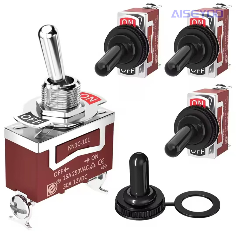 Rocker arm switch KN3C-101 toggle switch 2/3 pin 2/3 position double reset instantaneous switch rocker toggle switch knob switch Item Picture