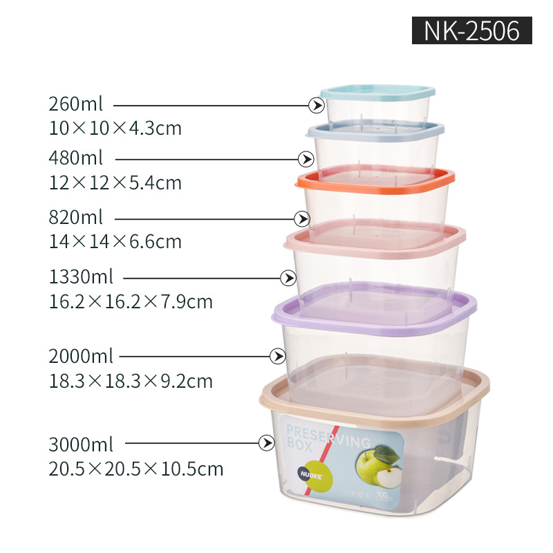 N21-Nk-2506 Plastic Food Storage Box, Food-Grade Microwave Oven-Specific Box, Private Cooking Takeout Box, Bento Box undefined