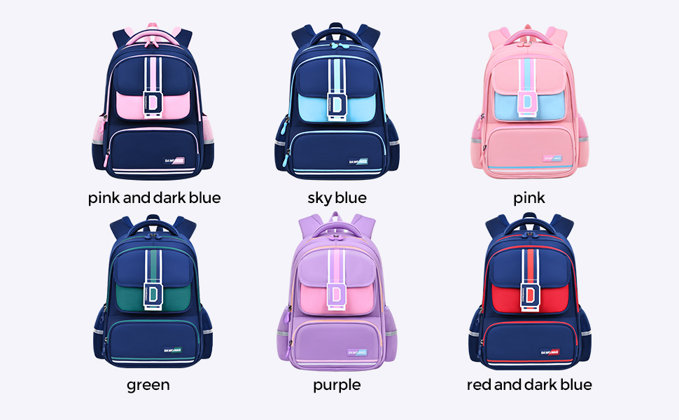 Lightweight and large-capacity, British-style student schoolbag, simple and fashionable color-blocking letter printed backpack, a must-have item for campus trends, combining fashion and functionality, with waterproof design and multi-functional compartments pic 2