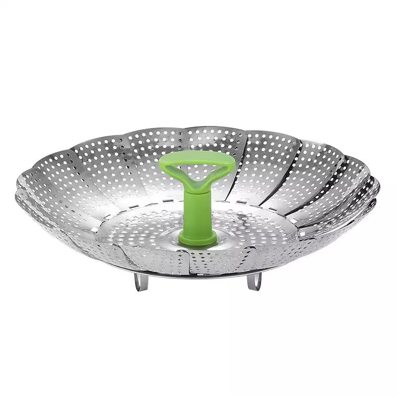 不锈钢折叠蒸笼万能蒸盘蒸屉蒸架家用厨房隔水篦子伸缩蒸笼多功能 详情图3