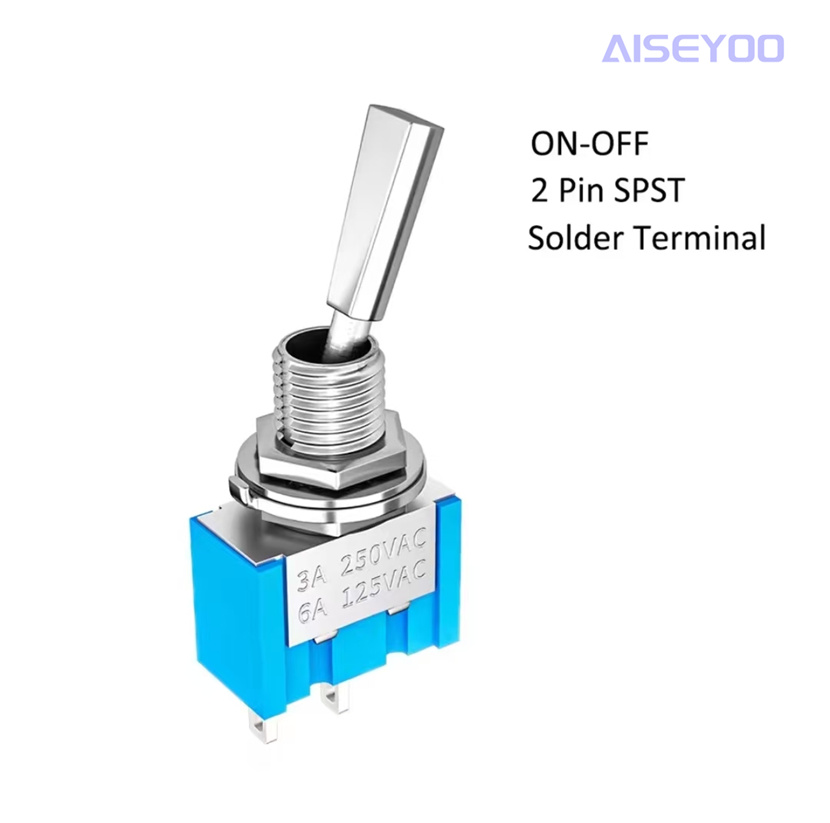 Micro blue toggle switch, small toggle switch, 2-position, 3-position, 2-pin, 3-pin rocker arm, shaking, flat handle toggle switch Item Picture