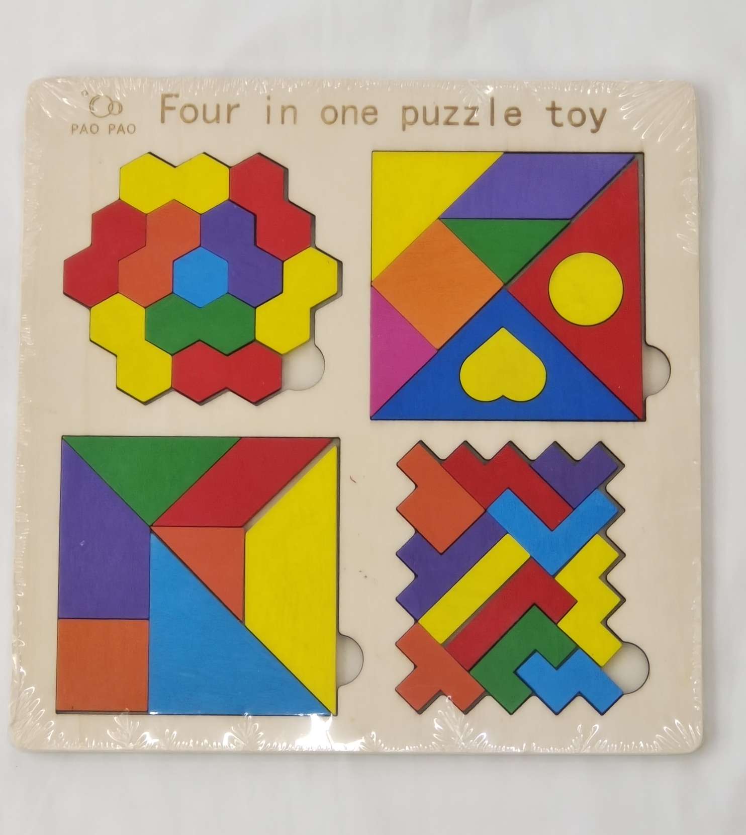 Tetris round heart-shaped tangram puzzle building blocks for children's early education, intelligence development, jigsaw puzzle toys, jigsaw puzzles, wooden jigsaw puzzles, children's cartoon jigsaw puzzles detail image 8