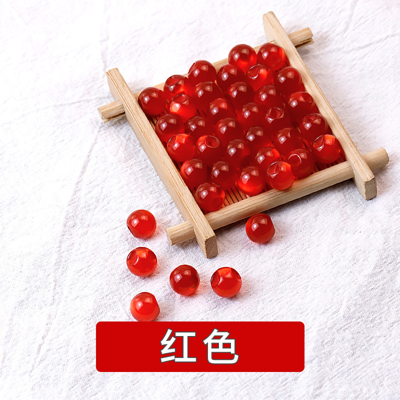 National Trend - Wholesale and retail of cheongsam button, jade small round button, resin edge hole round beads and loose beads, factory direct sales and customization details Picture