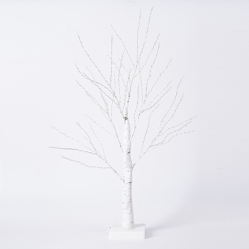 跨境led圣诞彩灯白桦树灯彩蛋树灯房间礼物装饰户外万圣节仿真树圣诞灯饰详情图6