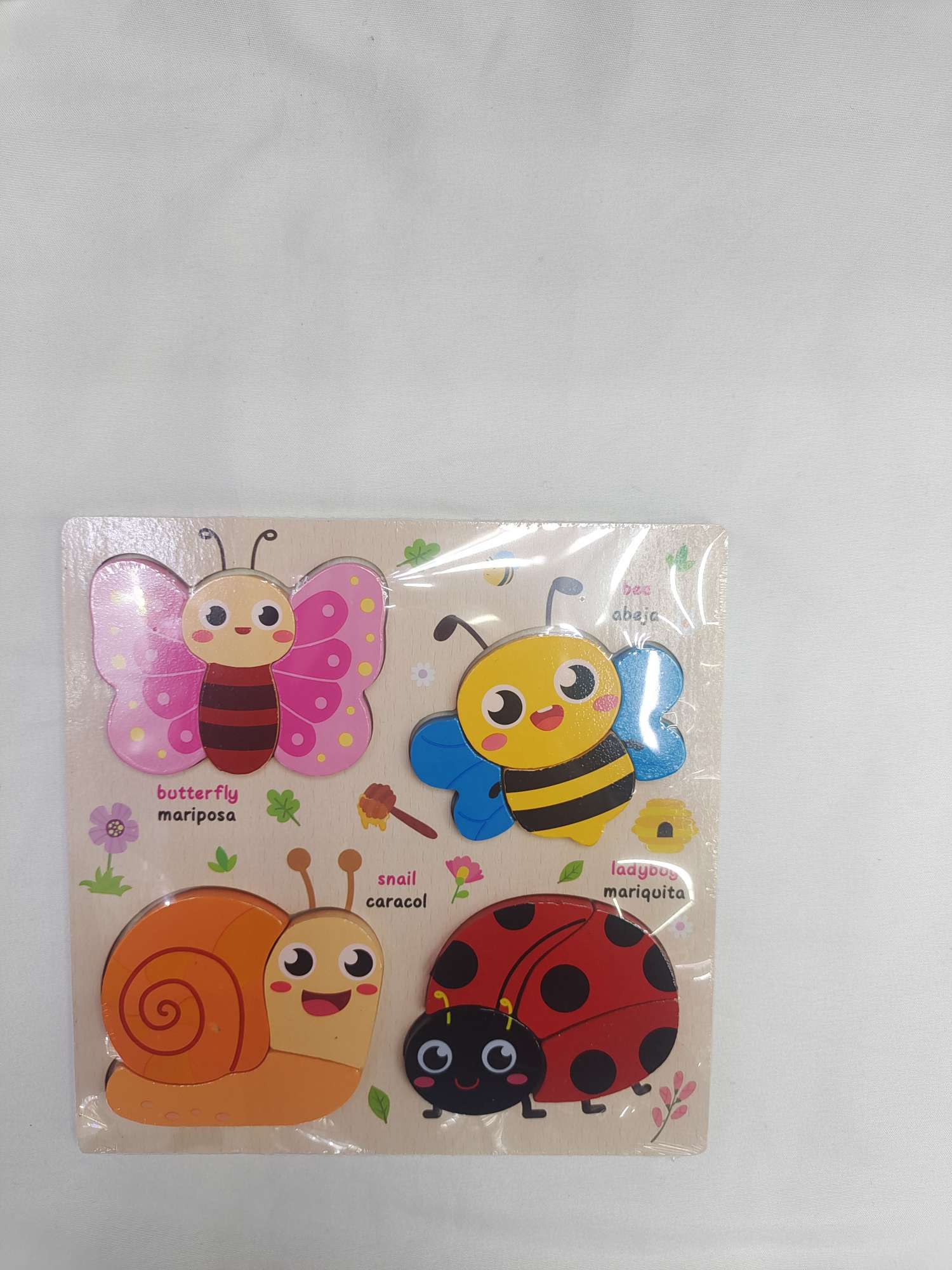 Baby jigsaw puzzles 0 to 3 years old 1 Children's three-dimensional board early education and intelligence toys 2 Wooden Montessori matching building block Jigsaw puzzles Children's cartoon wooden jigsaw puzzles detail image 3