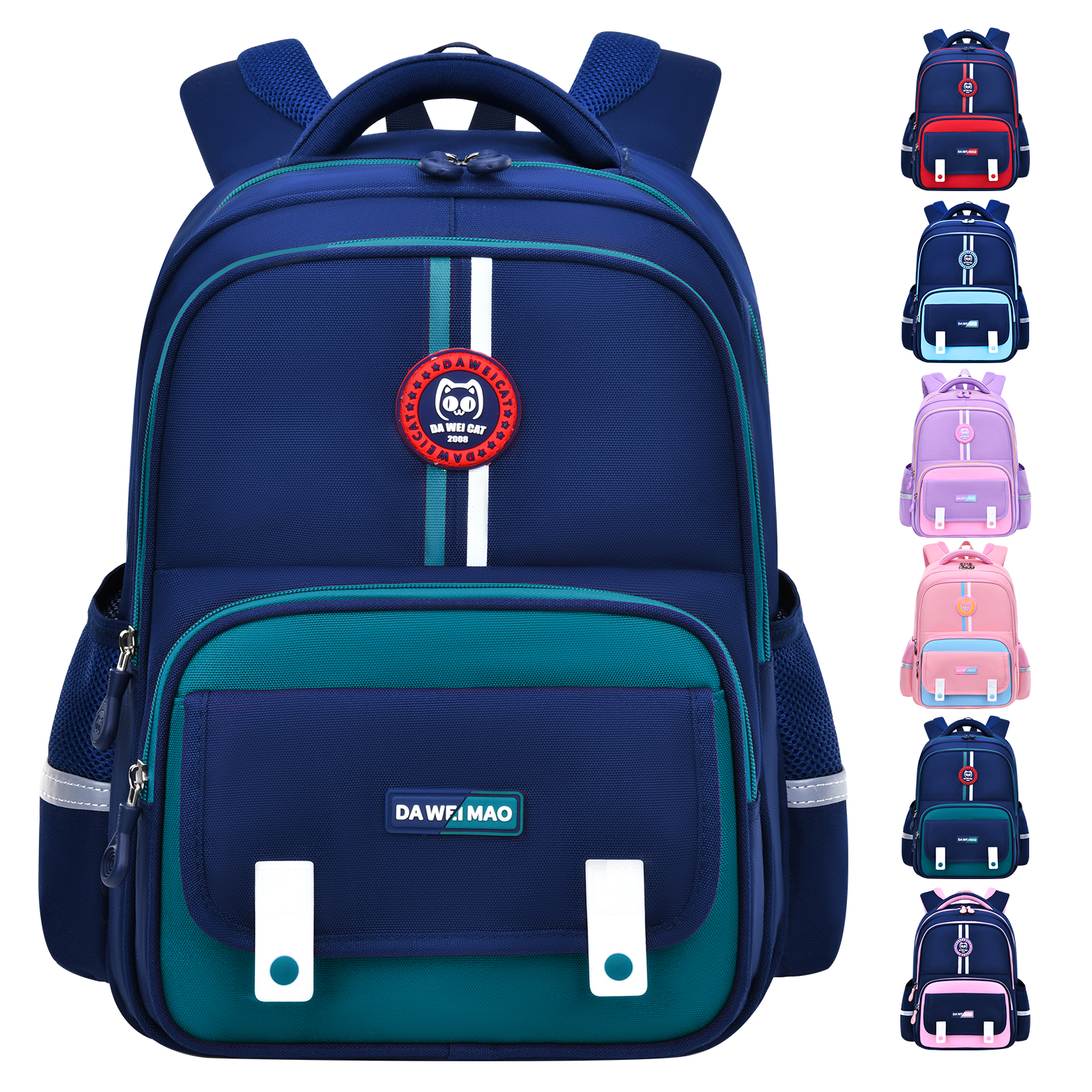Large-capacity layered design backpack, classroom-specific back-protecting schoolbag, dual-purpose student schoolbag for outdoor travel, lightweight and waterproof design, multi-functional compartments