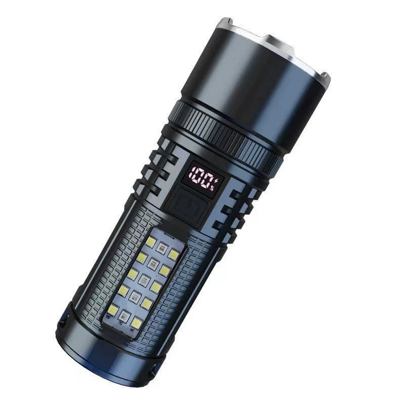 Q7 alu plástico USB recargable láser blanco telescópico ajuste de enfoque linterna de estiramiento ajuste de enfoque linterna de luz brillante luz de lectura de la mano de la mano para el hogar al aire libre linterna luz de trabajo Specification image