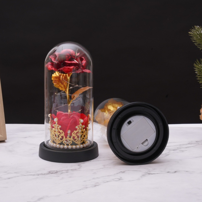 厂家直销永生花摆件 水晶花 小夜灯 情人节礼物详情2