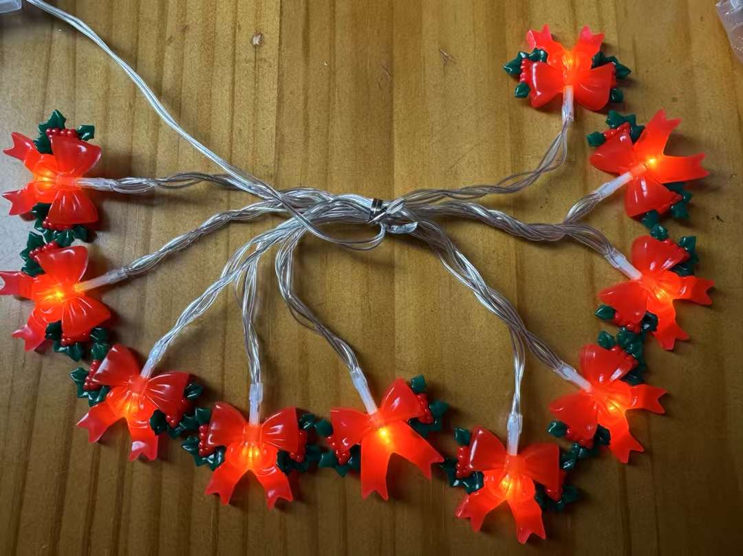 圣诞拐杖蜜蜂蝴蝶皮卡丘结节日喜气装饰彩灯橡胶仿真详情图5