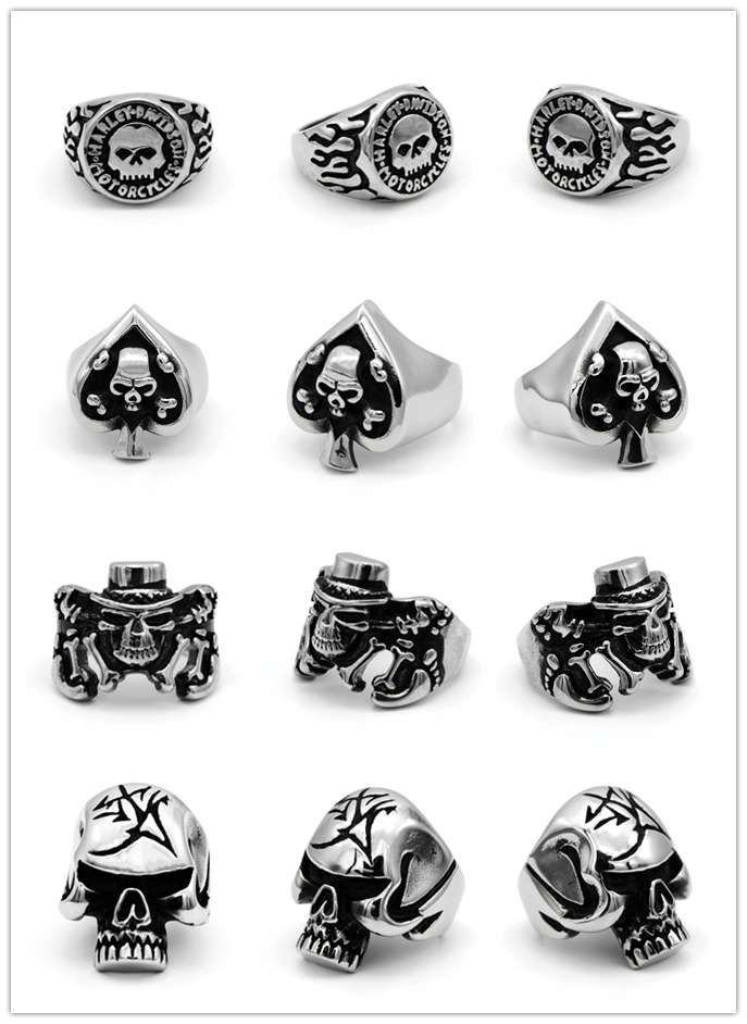 精致钛钢银戒指 高级锆石镶嵌 钢指环手饰 时尚男士饰品 简约优雅耐磨不褪色